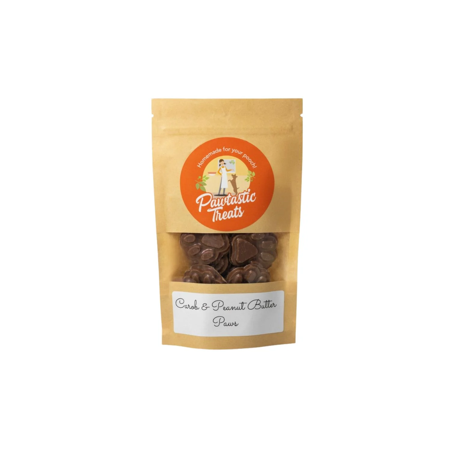 Carob & Peanut Butter Paws 100g