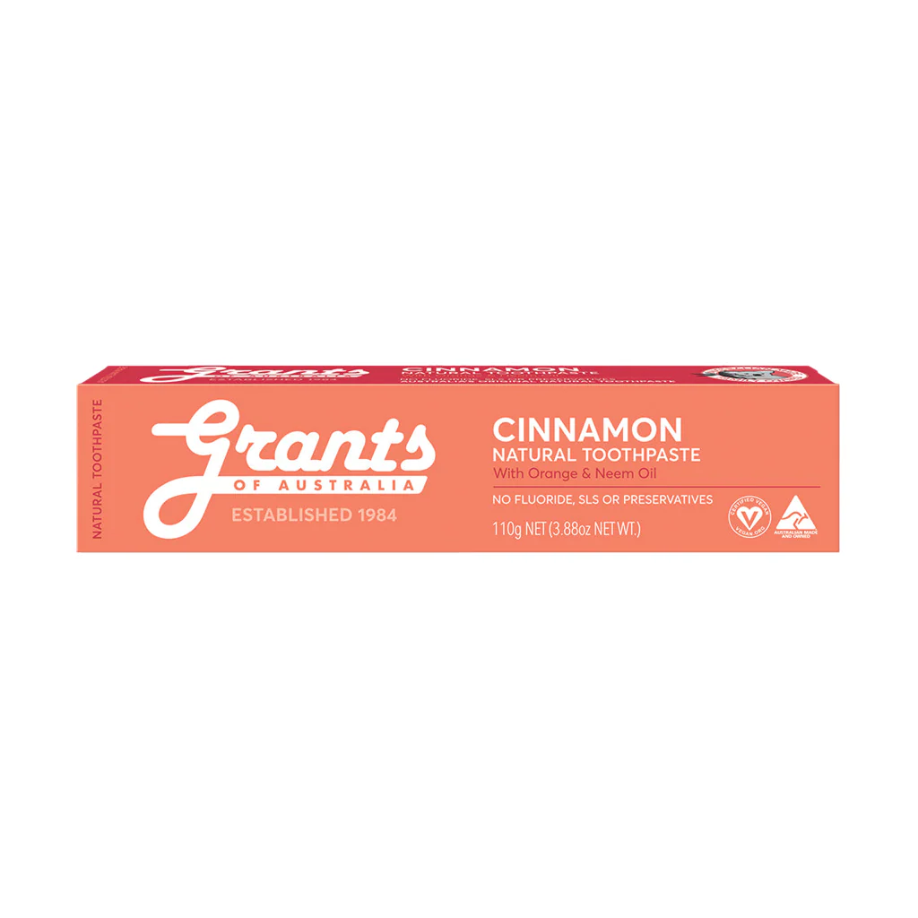 Cinnamon Natural Toothpaste with Orange & Neem Oil 110g