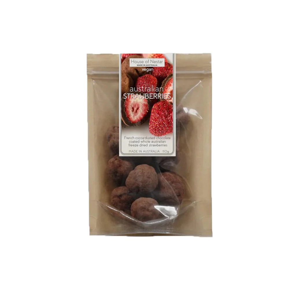 Cocoa Dusted Freeze Dried Strawberries 110g