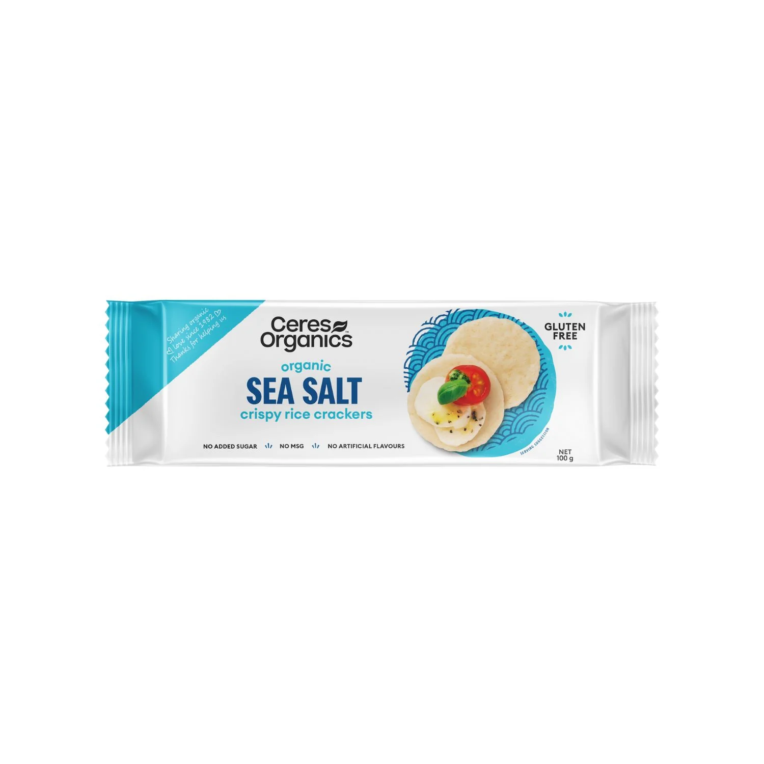 Crispy Rice Crackers Sea Salt 100g