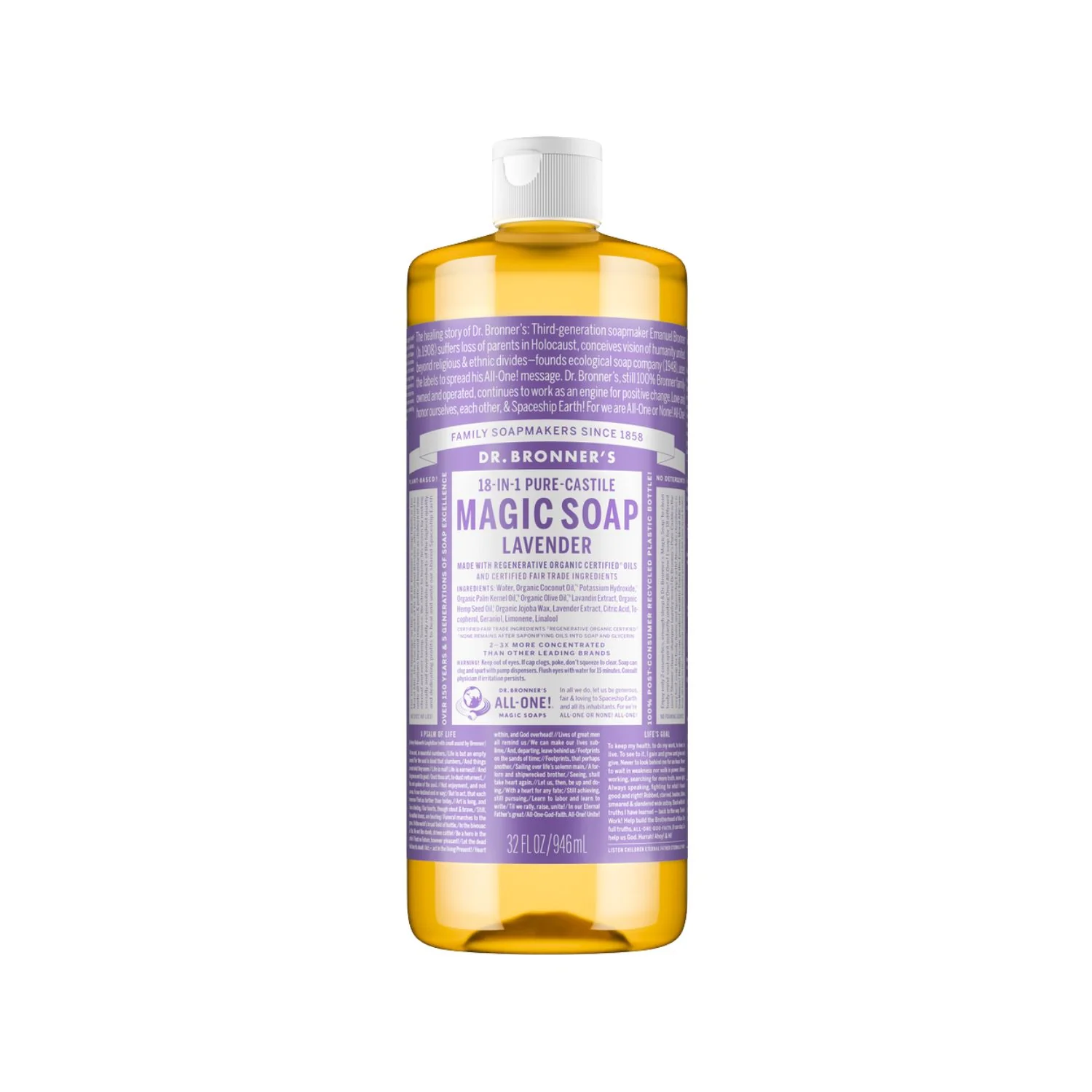 Pure Castile Magic Soap Lavender 946ml