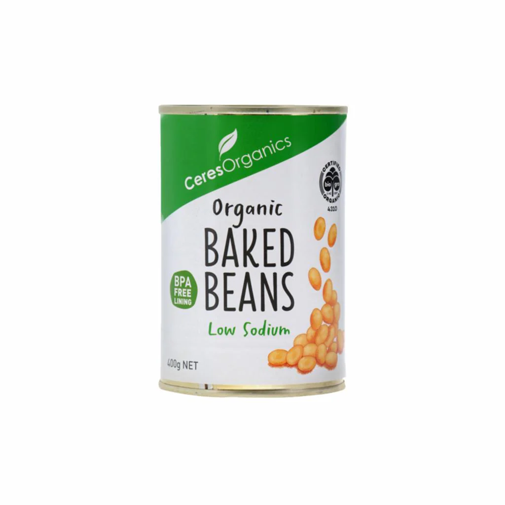 Organic Baked Beans Low Sodium 400g
