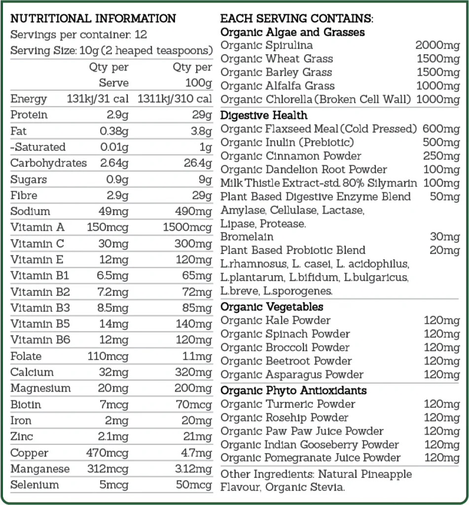 Organic Green Boost 120g - Image 2