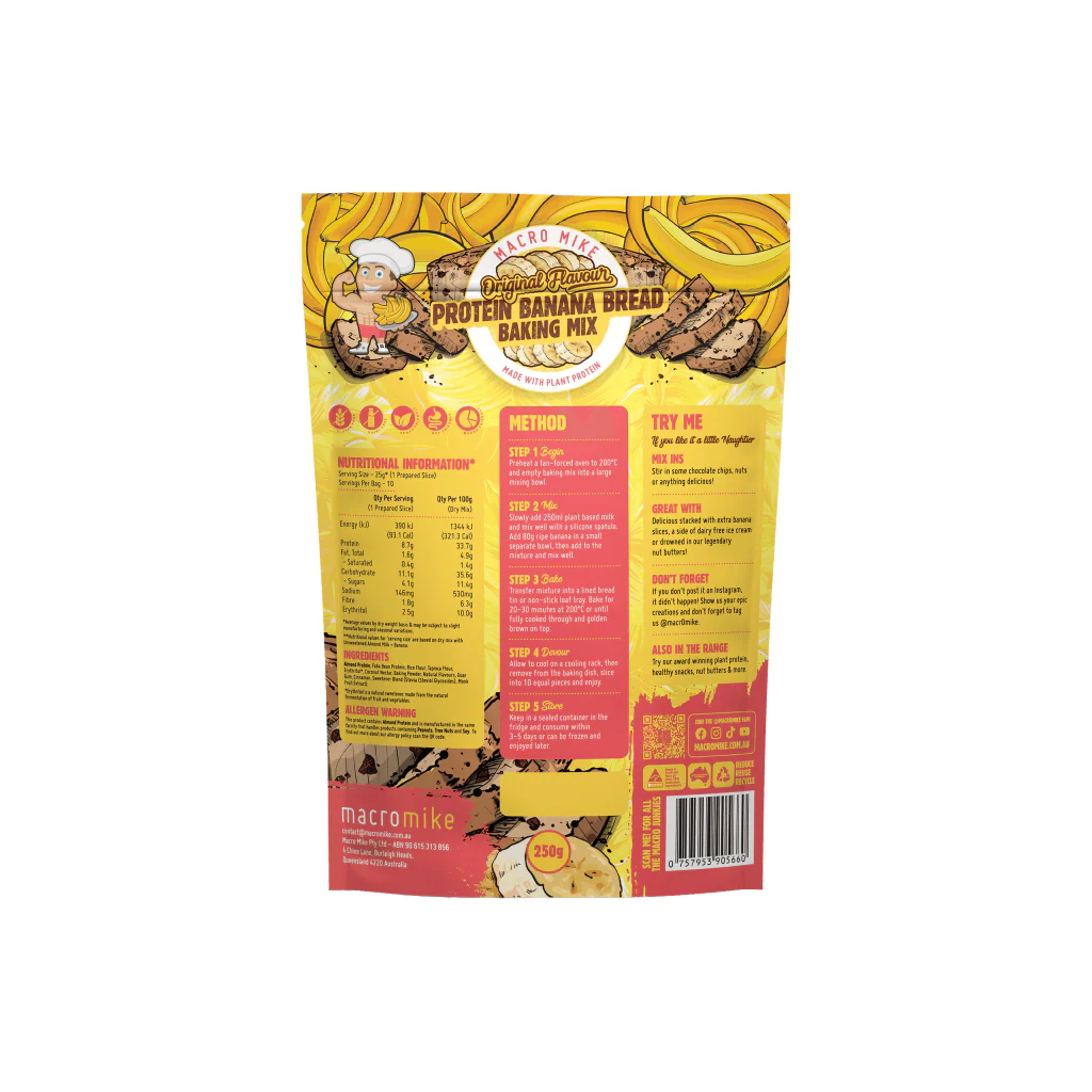 Original Protein Banana Bread Baking Mix 250g - Image 2
