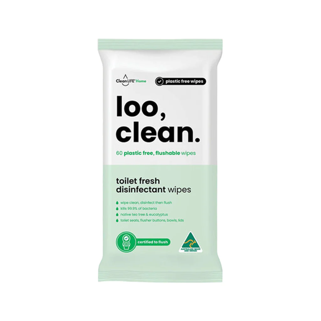 Plastic Free Loo Clean Flushable Wipes 60pk