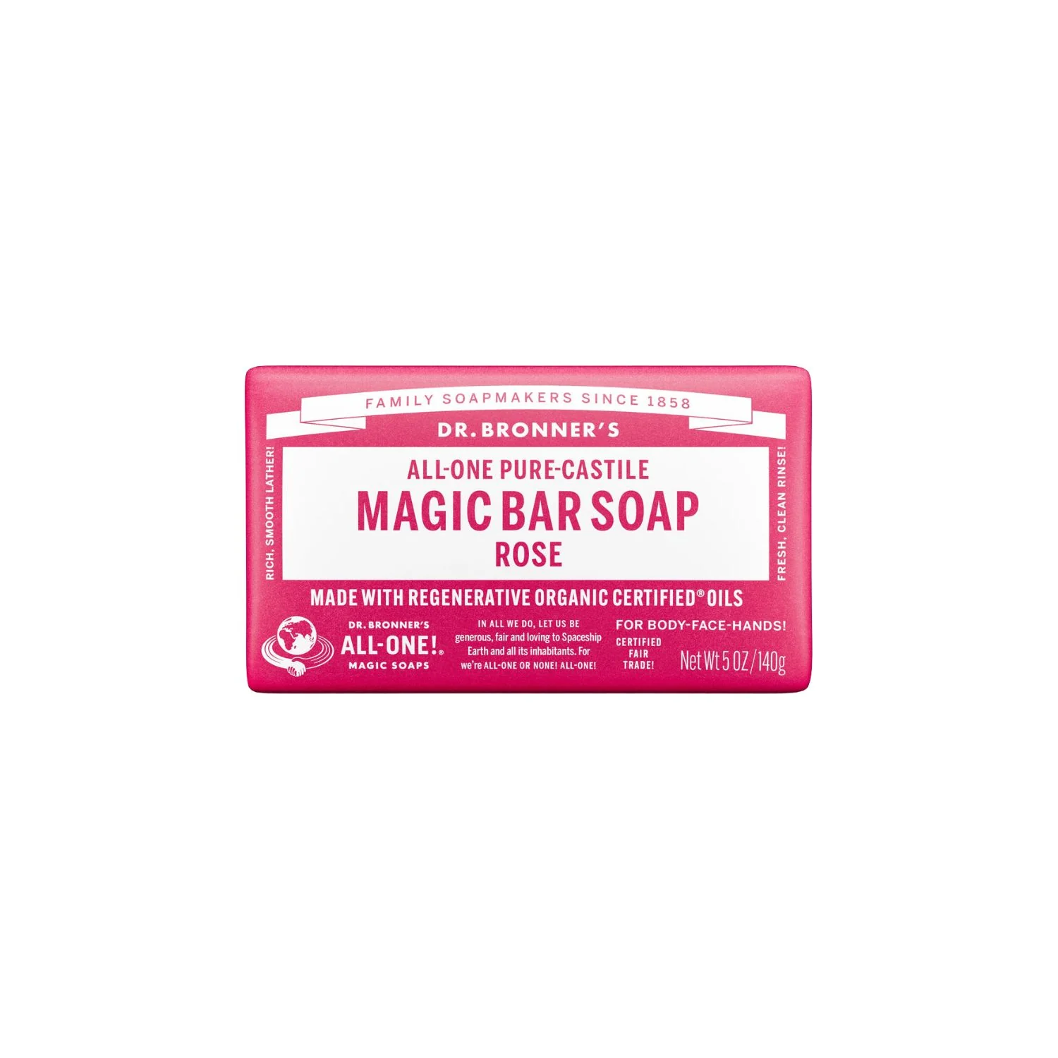 Pure Castile Magic Bar Soap Rose 140g