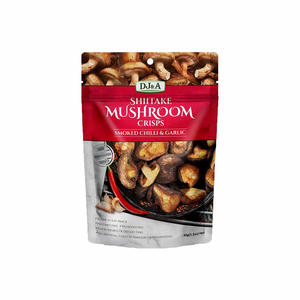 Shiitake Mushroom Crisps Chilli & Garlic 30g