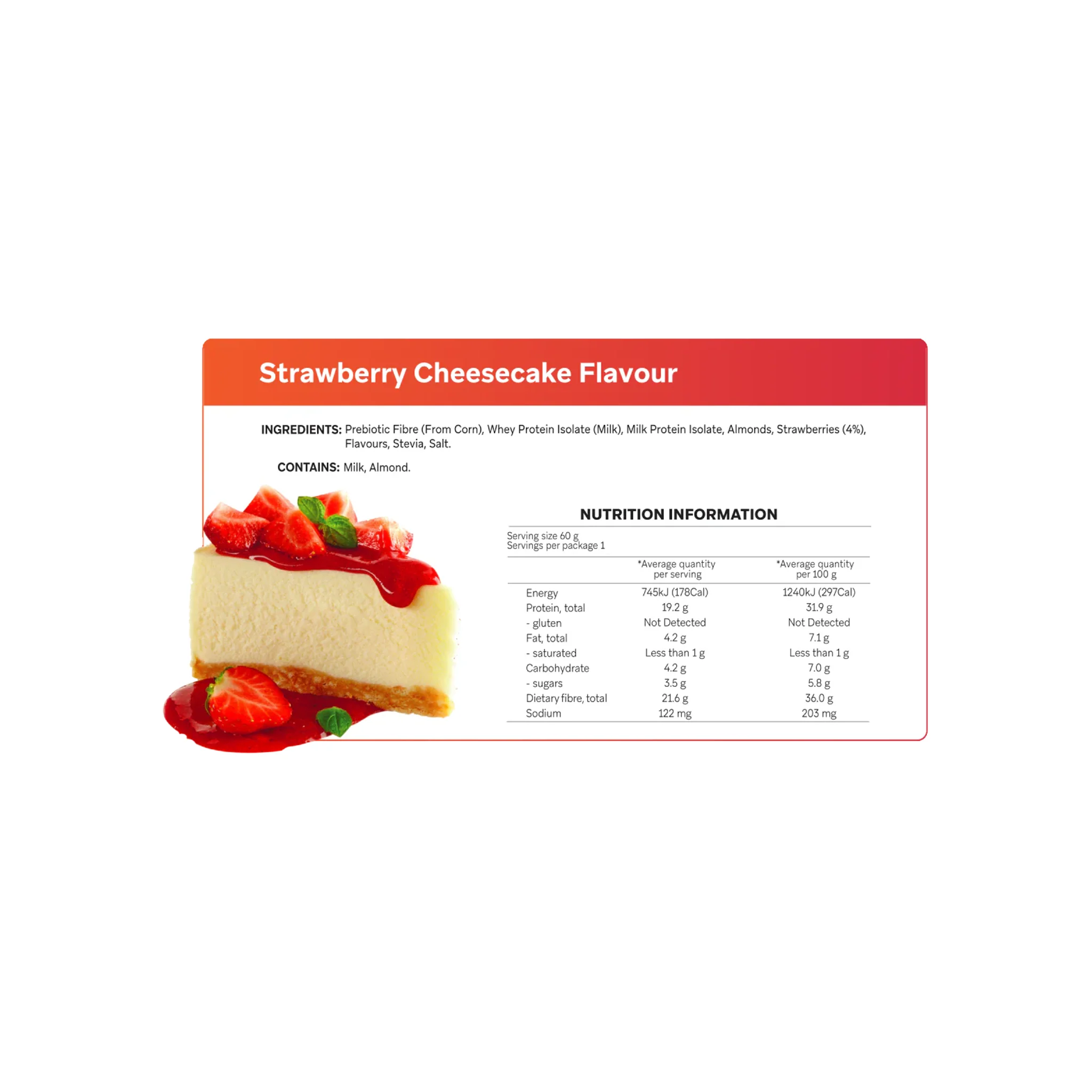 Strawberry Cheesecake Protein Bar 60g - Image 2
