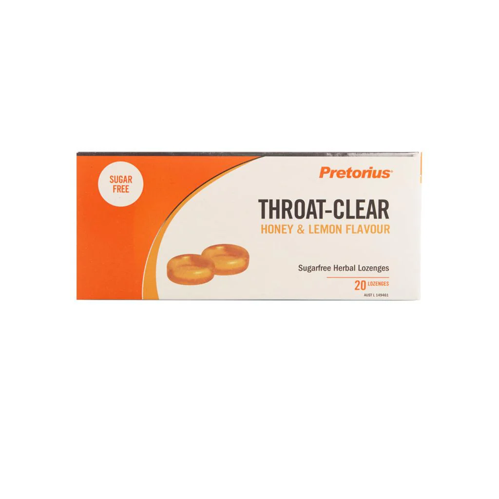 Throat Clear Honey Lemon Lozenges 20pk