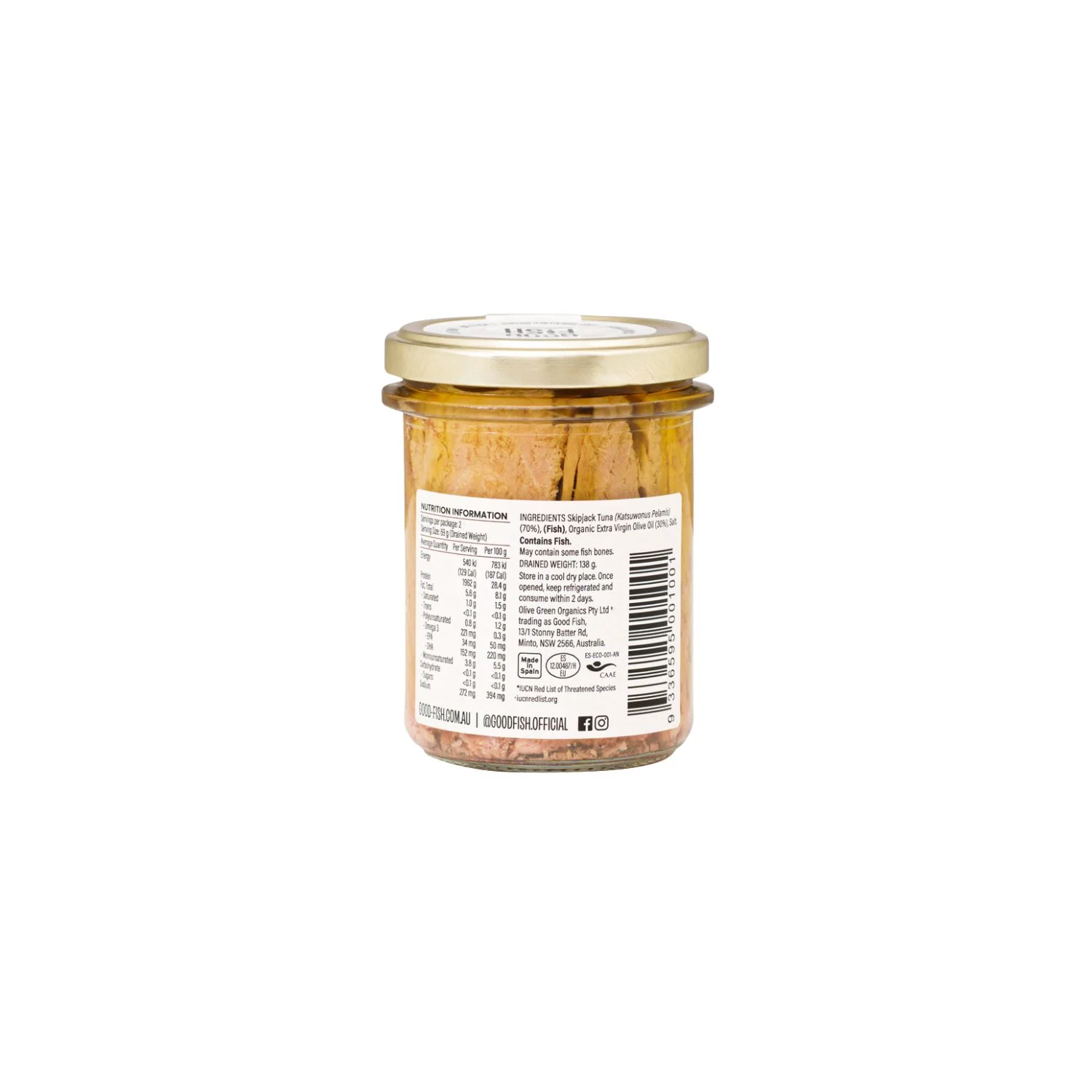 Wild Skipjack Tuna Fillets In Olive Oil 195g - Image 2