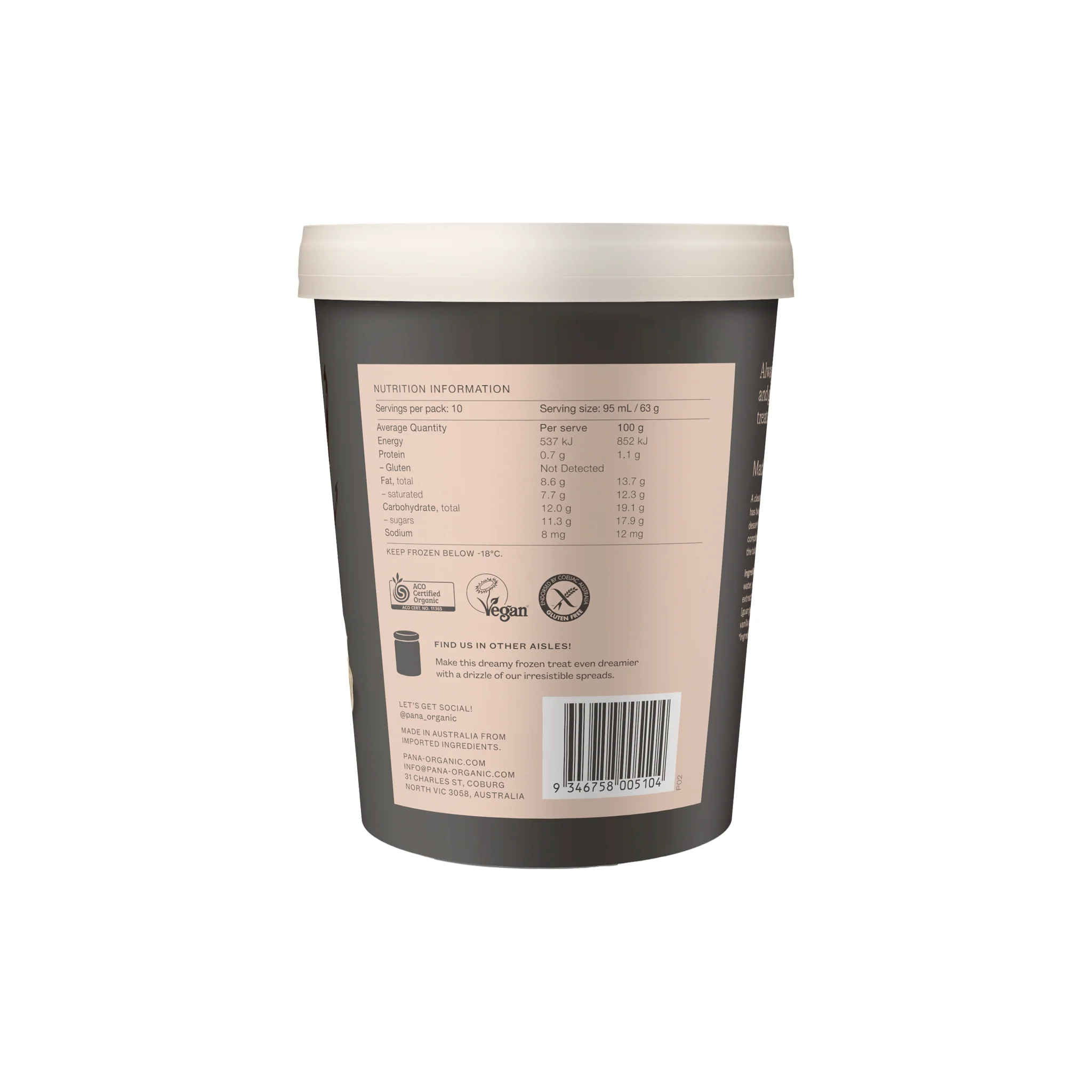 Vanilla Bean Frozen Dessert 950ml - Image 2